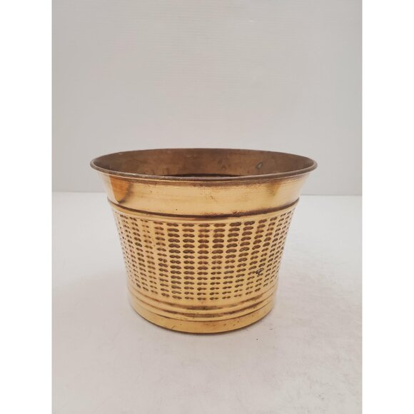 Vintage Brass container, Very heavy Bohemian Wedding, Farmhouse Wedding, Wedding - Picture 3 of 10